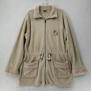 CITYSCAPE SZ L Fleece Wolf  Canada Chore Sherpa Collar ‎ Barn Sweat Shirt Jacket